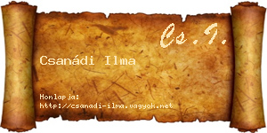 Csanádi Ilma névjegykártya